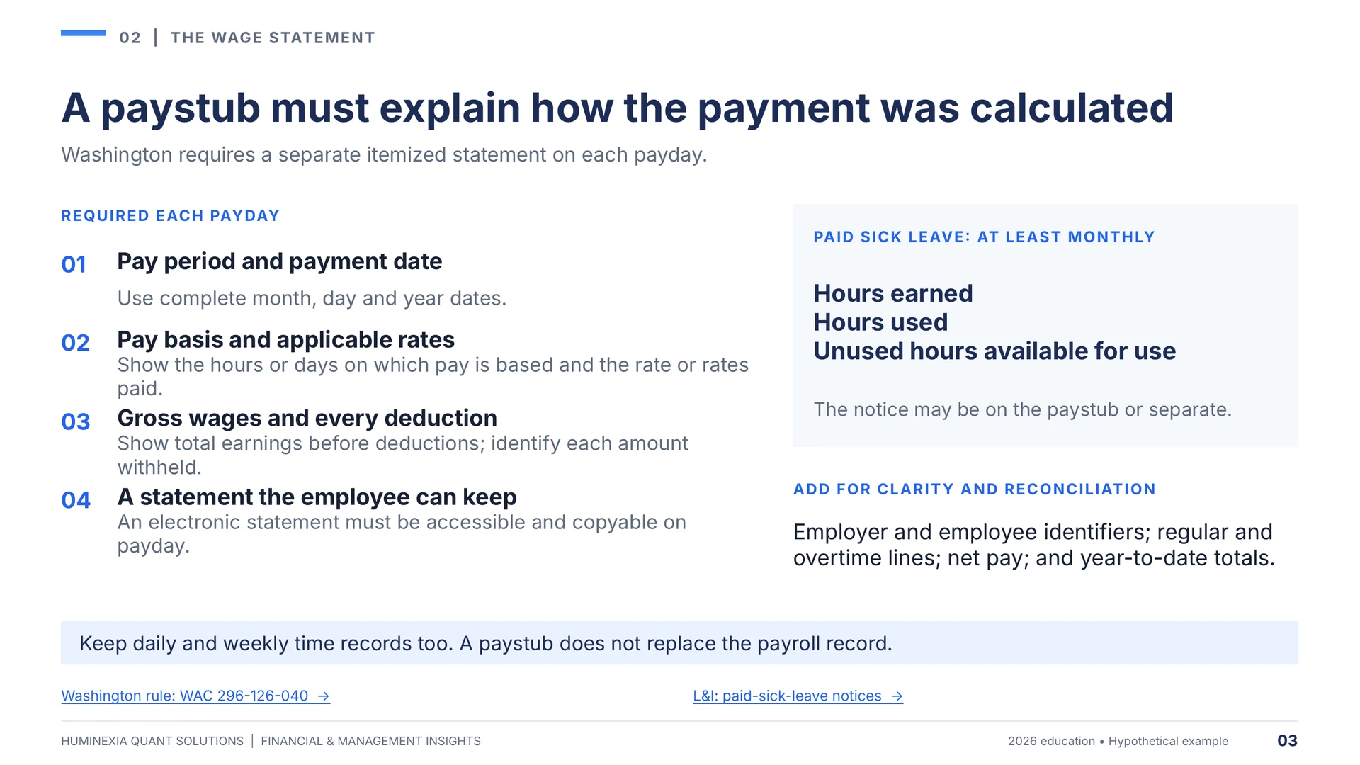 Huminexia Washington Employer Payroll Compliance 2026 slide 3